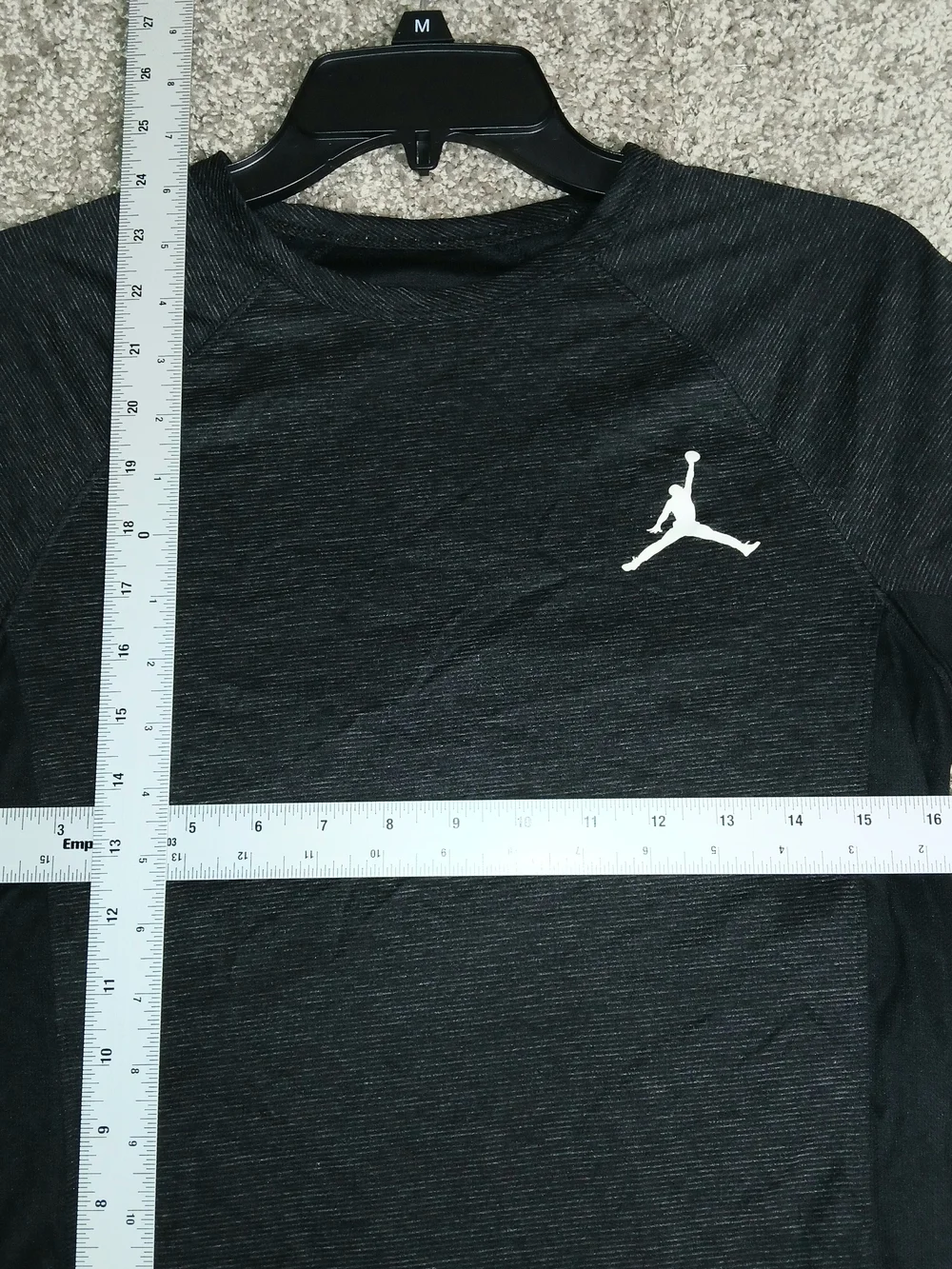 Jordan Training‎ Dri Fit Men's Black/Gray Performance Long Sleeve Shirt - Small